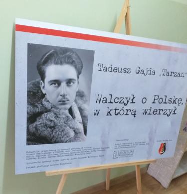 Tadeusz Gajda – „żołnierz wyklęty”  - fotografia planszy wystawy